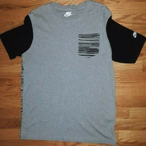 Nike Men's Slim Fit Pocket Gray Black T-Shirt L
